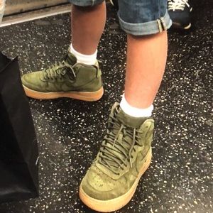 Nike Air force 1 Goat  olive green boys sneakers